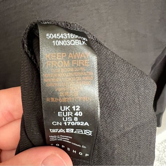 Topshop Horn Ring Mini Dress in Black | Size 8 US - Picture 9 of 11